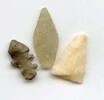Ancient artifacts and weapons, arrowheads Lot of 3 various stone arrowheads, North Africa, Neolithic period, c.5000-3000 BC -