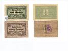 GermanBanknotes, Germany and Austria - Notgeld - E Set of 2 different notgeld paper money, 1917, Berneck, Germany -