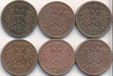 AUSTRIA 2 HELLER Lot 6x 1906 - 1914 SS-VZ