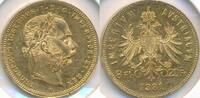 Austria 8 Gulden - 20 Francs 1881 VZ-ST 650,00 EUR  zzgl. 18,50 EUR Versand