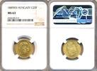 HUNGARY 20 Francs 8 forint Franz Joseph I -