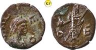 Römisches Kaiserreich Nummus Leo I. mit Verina, Constantinopel,
