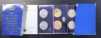 Spanien offiz. Proben 500 Pesetas Proben Silber / Stahl / Bronze OVP -