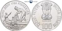 Indien 100 Rupien 1986 FAO Fischzucht vz-st 89,00 EUR  zzgl. 10,00 EUR Versand
