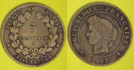 Frankreich, Republik 5 Centimes - Paris - -