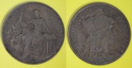 Frankreich 10 Centimes Republik -