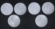 3. Reich Lot 50 Pfennig 3x 50 Pfennig -