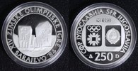 Jugoslawien 250 Dinara Olympische Spiele 1984 Sarajewo - Radimlja-Grabstätte