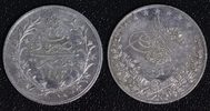 Ägypten 2 Qirsh 1293/24 1898 Abdul Hamid II. - E. Weigand ss+/kl.Kr. 11,00 EUR  zzgl. 10,00 EUR Versand