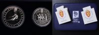 Norwegen Satz 50 & 100 Kronen Olympische Spiele Lillehammer 1994 -