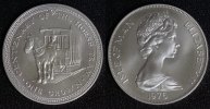 Isle of Man 1 Crown 100 Jahre Pferdebahn - Elisabeth II. (Silber)
