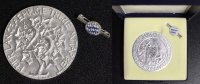 Bayern Kuratorium der Bayerischen Arbeitgeberschaft - Für 25 Jahre treue Mitarbeit Medaille + Anstecknadel o.J. vz-st/Etui