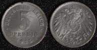 Kaiserreich 5 Pfennig Eisen -
