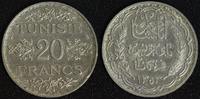 Tunesien 20 Francs Ahmad Pasha Bey -