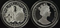 Isle of Man 1 Crown World Cup Italy ´90 - Torino/ Firenze/ Roma - Silber