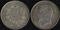 Frankreich 50 Centimes Napoleon III. - Paris -