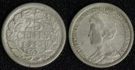 Niederlande 25 Cents Wilhelmina