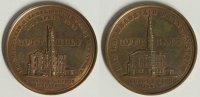 Schlesien Frankenstein - Zadel Medaille Wiederaufbau des Rathauses - selten -