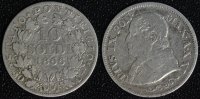 Vatikan 10 Soldi Pius IX. - selten -