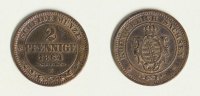 Sachsen 2 Pfennige -