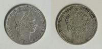 Österreich 1/4 Gulden Franz Joseph I. - Karlsburg - äußerst selten