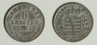 Sachsen-Meiningen 6 Kreuzer selten -
