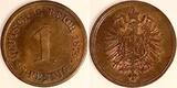 Deutschland  1 Pfennig 1874 H fast prägefrisch Kaiserreich