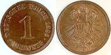 Deutschland  1 Pfennig 1886J f.prfr/f.stgl RRR i.d. Erhaltung fast prägefrsich/fast stg