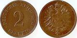 Deutschland  2 Pfennig 1876 G vorzüglich +