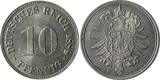 Deutschland  10 Pfennig 1889 D prfr/stgl J 004 prägefrisch/stempelglanz