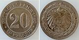 Deutschland  20 Pfennig 1892 E vz+ selten in der Erhaltung vorzüglich +