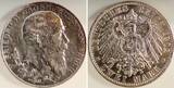 Deutschland 1902 2 Mark Baden 50. Regierungsjubiläum vz, kleine Krätzerchen Friedrich I vorzüglich