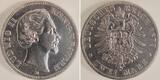 Deutschland  2 Mark Bayern 1877 D ss/vz J 041 selten ! Ludwig II sehr schön/vorzüglich