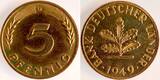 Deutschland  5 Pfennig 1949 D BDL PPProof Auflage: Polierte Platte