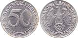 Drittes Reich  50 Pfennig 1938E vz- J 365 vorzüglich-