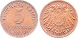 Deutschland  Probe 5 Pfennig 1916 A Eisen- Kupfer- plattiert, RRR vorzüglich