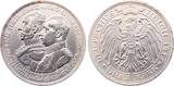 Deutschland  3 Mark 1915 A Jahrhundertfeier Mecklenburg-Schwerin J 88 Friedrich Franz IV prägefrisch/stempelglanz