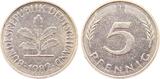 Deutschland  Probe 5 Pfennig 1982 J, Neu-Silber unmagnetisch vz/stgl