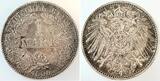Deutschland  1 Mark 1900 J vorzüglich/stempelglanz herrl leicht Patina !