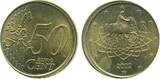 Fehlprägung 50 Cent Italien 2002 RAND komplett ohne Riffel VZ