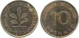 Deutschland 1993A 10 Pfennig 1993 A teilweise ohne Ring geprägt bankfrisch