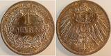 Deutschland  1 Mark 1913 J vorzüglich+ selten in dieser Qualität