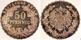 Deutschland  50 Pfennig 1901 A Silber Wellenförmig Polierte Platte J15