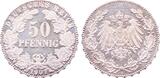 Deutschland  50 Pfennig 1901 A Silber Wellenförmig Polierte Platte J15