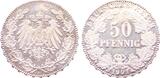 Deutschland  50 Pfennig 1901 A Silber Wellenförmig Polierte Platte J15