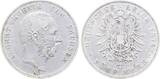 Deutschland  5 Mark Sachsen Albert 1876 E fast ss J 122 Albert fast sehr schön