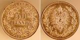 Deutschland  50 Pfennig 1877 FJ 008 vz/st minimale Krätzerchen a.d. Krone vorzüglich/stempelglanz