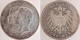 Deutschland  5 Mark 1903A Sachsen-W-E. Hochzeit Caroline v Reuß Wilhelm Ernst Polierte Platte