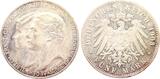 Deutschland  5 Mark 1903A Sachsen-W-E. Hochzeit Caroline v Reuß Wilhelm Ernst Polierte Platte