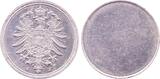 Deutschland  Einseitige Probe 10 Pfennig Nickel J 004 Münzzeichen : J unediert prägefrisch